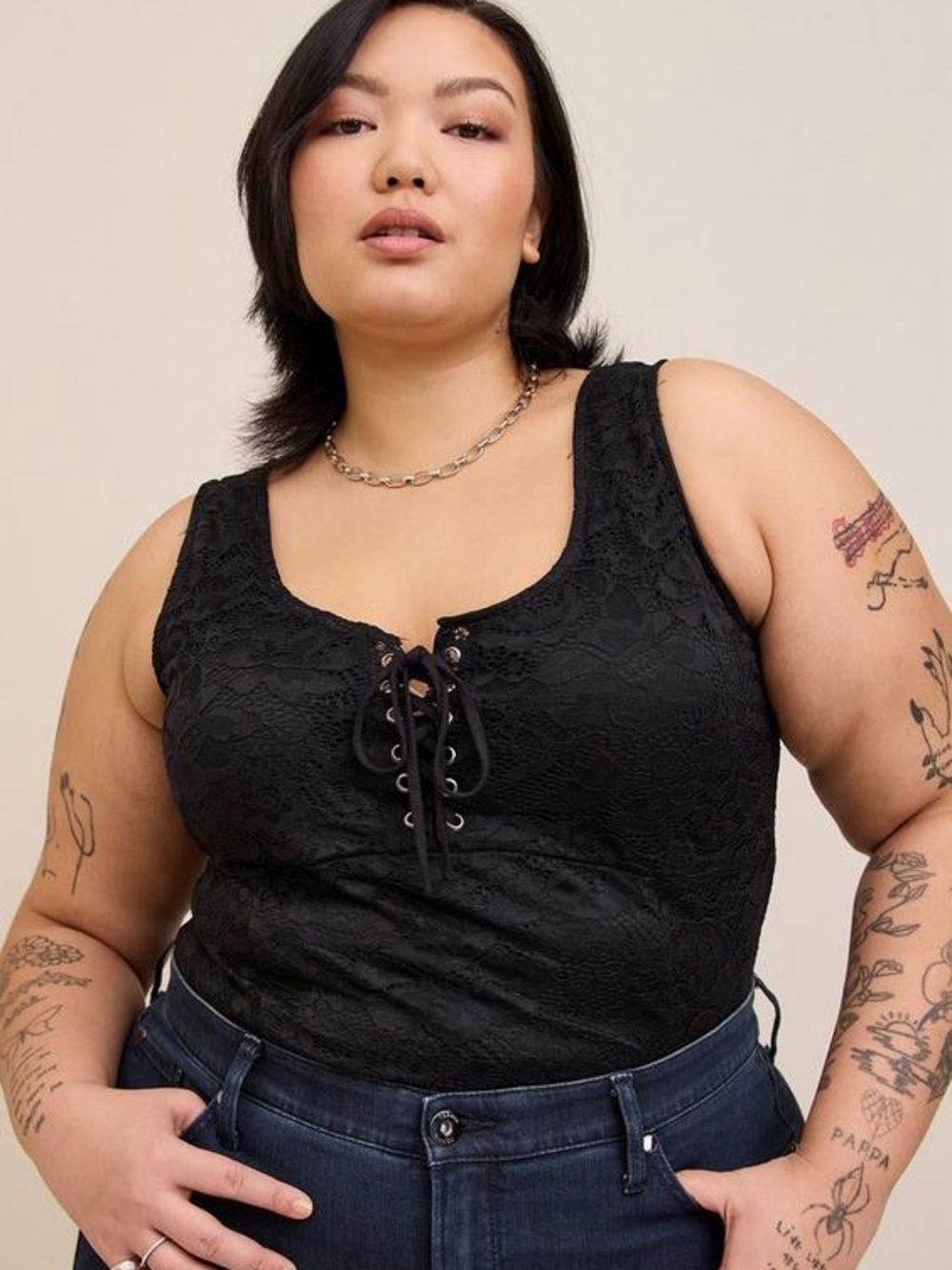 Torrid black Lace Corset Seamed Lace-Up Bodysuit Sz 0 euc sexy whimsygoth